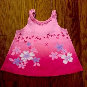 Pink flower tank top